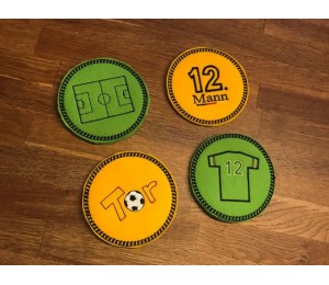 ITH Untersetzer - Fußball Silhouette